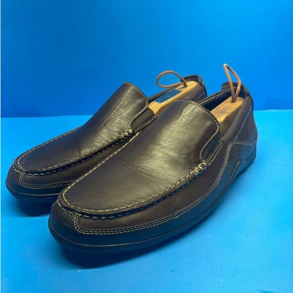 Cole Haan Dark Brown Leather Loafers Slip On Shoes Women's Size 10.5 B - Picture 1 of 11